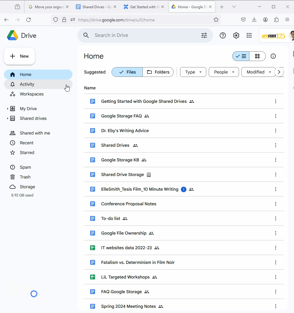 Shared 2024 drives google